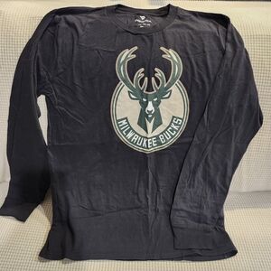 Milwaukee Bucks Black Long Sleeve Shirt